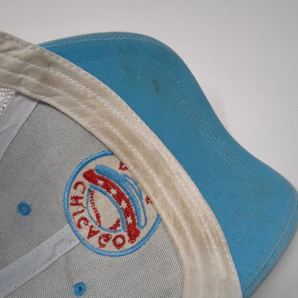 Chicago Dogs Snapback Trucker Hat Blue OS Adjustable Embroidered BWM Global - Picture 8 of 9